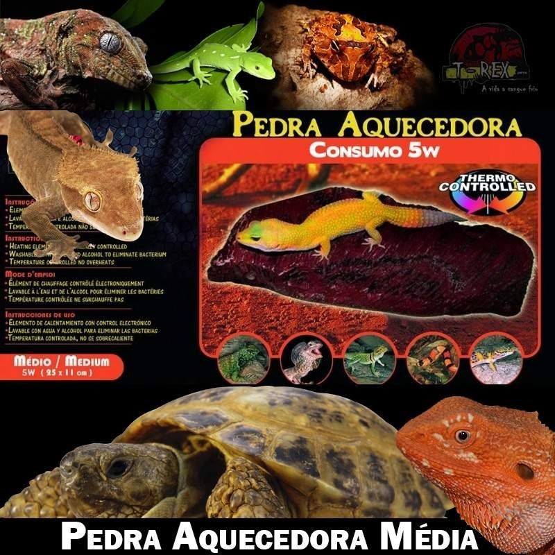 Pedra aquecida para repteis cobra jabuti